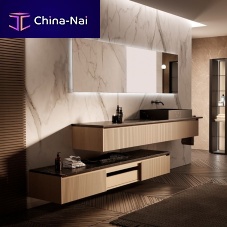 Wall-hung washbasin cabinet 01glassstonecontemporary