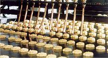 Dough dosing dispenser jellypistonfor the food industry