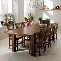 Traditional table CASALEsolid woodwood veneerparticle board