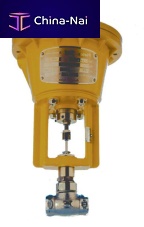 Pneumatically-operated valve Mregulatingfor gasproportional