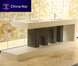 Double vanity top NOBLE SUPREME WHITEengineered stone