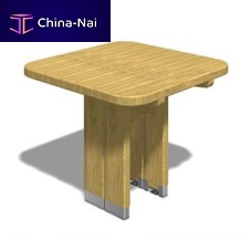 Contemporary table ASSOwoodenzinc-plated steelwooden base