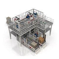 High level infeed palletizer AC 520 Arrow seriescaseboxpallet