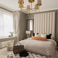 Contemporary chandelier CALIFORNIA polished brassfabric6 light