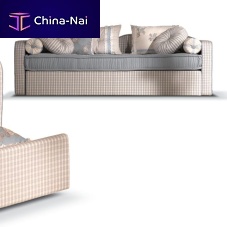 Traditional sofa KELLYfabricmulti-colorwith trundle bed
