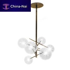 Pendant lamp BOLLEbrassblown glasscontemporary
