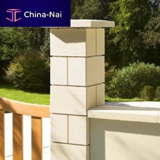 Concrete engineered stone pillar for fence HARMONIE