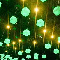 Hanging light fixture PIXELLEDsquarefor public space