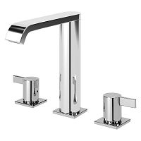 Double-handle washbasin mixer tap BREEZEcountertopchrome-plated brassbathroom