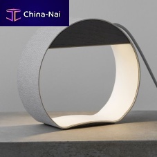 Table lamp SMALL CIRCLE EAU DE LUMIREaluminumfabricmarble