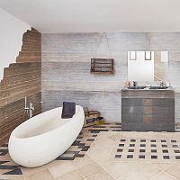 Wall-mounted stone slab CNEVIRES MAREpolishedbrushedslate look