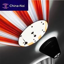 Contemporary ceiling light BELLE DE JOURconicalfabricincandescent