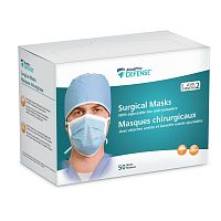 Latex-free surgical mask MedPro Defense®adultbox of 50blue