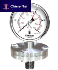 Dial pressure gauge P x seriesstainless steelbrassBourdon tube