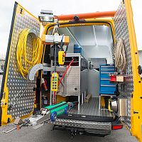 Pipe inspection vehicle electricvan4-wheel drive