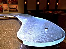 Contemporary high bar table RAISED BARglasscurvedhome