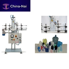 Linear array leak tester for bottlessingle-head