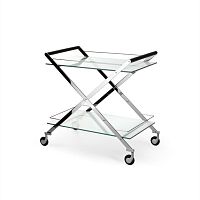 Commercial service trolley MISTERhomeoakstainless steel