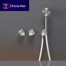Double-handle shower mixer tap DET34Yfor bathtubwall-mountedbuilt-in