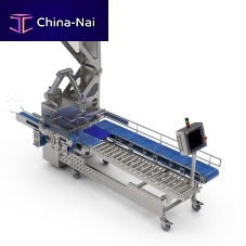 Horizontal case tray packer TESA UR-50roboticfor frozen foodtray
