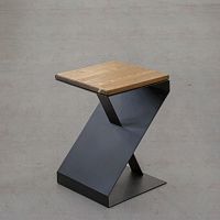 Contemporary coffee table ZETApinesteel baserectangular