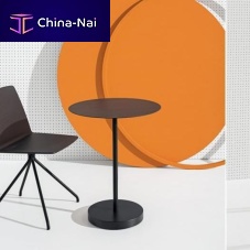 Contemporary table PUCKbamboometalmetal base