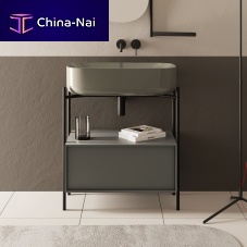 Free-standing washbasin cabinet LAILAwoodenmetalcontemporary