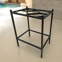 Free-standing washbasin cabinet DHALIAmetalcontemporarywithout door