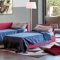 Contemporary daybed SOTTOSOPRAfabricindoorwith armrests