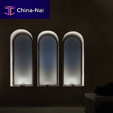Floor lamp ARCOanodized aluminumPMMAcontemporary