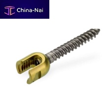 Thoracic-lumbar vertebra pedicle screw monoaxialmetallic