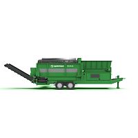 Biological waste treatment screening unit Primusmobiledrumfor bulk materials