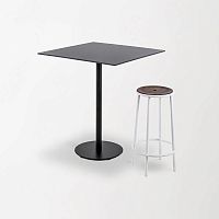 Contemporary high bar table SHIREHPLpainted metal baseround