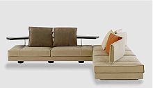 Corner sofa AVEDONcontemporaryleatherbeige