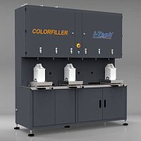 Automatic filling system COLORFILLERcontainercanfor chemical products