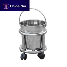 Trolley-mounted surgical basin stand BIDK001Astainless steel