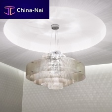 Pendant lamp GALAXIE N�6Apolished stainless steelcontemporarycorded