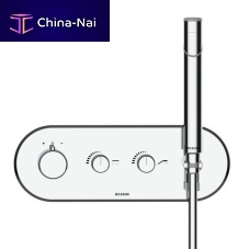 Double-handle shower mixer tap Z00943wall-mountedthermostaticzamak