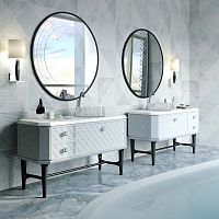 Lacquered glass washbasin cabinet BELLAGIOfree-standingwoodentraditional