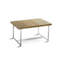 Contemporary coffee table BEOteakstainless steelsquare
