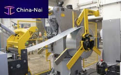 Roll forming coil feeding line