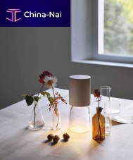 Table lamp Nui Miniportablepainted steelglass