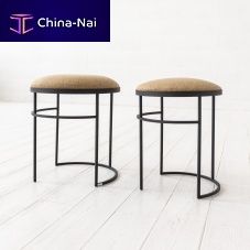 Contemporary stool MOUNDfabriccorksteel base