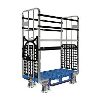 Mail sorting and distribution trolley ECOFLEX 600 E2 OKD ESDmetalplastic2 levels