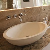 Countertop washbasin OVB SERIEScompositestonewith adjustable mirror