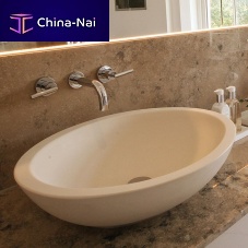 Countertop washbasin OVB SERIEScompositestonewith adjustable mirror