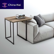 Contemporary side table ONE natural oakmetal baserectangular