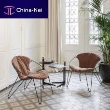 Contemporary armchair WIRE LOWfabricmetalcushion
