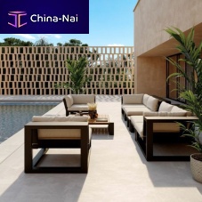 Contemporary armchair RIBBONfabricaluminumwith removable cushion