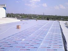 Thermal-acoustic insulation ENERTHERM ALUpolyisocyanurate (PIR) foampanelfor roof